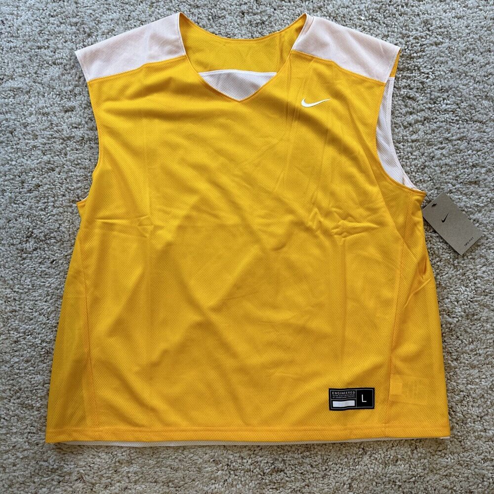 Nike Yellow and White Men's Jersey